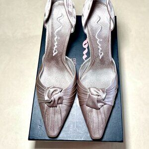 Nina Henna ys steel royal satin heels